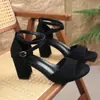 Sandalias Casuales de Cuña Gruesa con Correa Única y Punta Redonda, Estilo Nuevo Invierno 2025, Directo del Fabricante, Exportación Transfronteriza, Calzado para Mujer