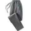 Outono e Inverno plus size calças casuais calças de moletom calças esportivas amarradas no tornozelo forrado de lã masculina primavera e outono solto liso calças longas moda