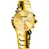 Reloj de Cuarzo para Pareja, Color Dorado, Incrustado con Diamantes, Reloj con Correa de Acero Impermeable, Reloj Transfronterizo para Oriente Medio, Sudamérica y Sudeste Asiático, Dropshipping