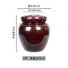 Pote de cerâmica para uso doméstico para conservar ovos em conserva, picles e chucrute, com tampa, pote de barro espessado para ovos de pato salgados