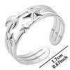 Explosiones transfronterizas anillo abierto para hombre y mujer Europeo y Americano acero inoxidable estrella luna anillo de pareja fábrica venta al por mayor joyería