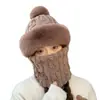 Conjunto de Gorro y Bufanda para Mujer, Nuevo Modelo Invierno 2025, Forrado de Felpa y Engrosado, Resistente al Viento y al Frío para Ciclismo, Gorro con Capucha Cálido para Vehículo Eléctrico