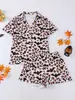 Comércio Eletrônico Transfronteiriço Conjunto de Pijama de Verão Estampa de Elementos de Halloween Camisa de Manga Curta Shorts Pijama Europeu e Americano Atacado