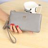 Bolso Clutch de Piel de Vacuno de Primera Capa, Cremallera Simple para Mujer, Billetera Larga Europea y Americana para Billetes, Billetera, Bolso Clutch de Cuero Genuino para Mujer