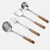 Espátula de Acero Inoxidable, Cuchara Ranurada, Cuchara para Sopa, Espátula para Freír, Cuchara para Arroz, Espátula de Cocina, Utensilios de Cocina, Juego Completo de Utensilios de Cocina