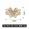 Colgante doble de mariposa con goteo de aceite incrustado de diamantes se puede combinar para ventas transfronterizas. Accesorios colgantes para pulseras y collares, DIY, directo del fabricante