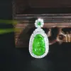 Pendente Ruyi Jadeíta Birmanesa Natural Grau A Verde Yang Moda Feminina Cabelo Diversidade Um 9118