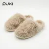 Puxi Zapatillas de Algodón de Conejillo de Indias de Dibujos Animados Gratis para Mujer Invierno Suela Gruesa Hogar Pareja Interior Felpa Calientes Zapatillas de Invierno
