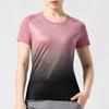 Verão Respirável Alta Elasticidade Gola Redonda Ajuste Slim Secagem Rápida Roupas para Corrida, Ciclismo, Yoga, Fitness, Camiseta de Manga Curta em Seda Gelo para Mulheres, Casual