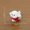 Paisaje en miniatura, bufanda navideña linda, figura de perro pequeño, muñeca adorable, accesorios de decoración DIY para casa de muñecas, adornos pequeños de escritorio