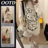 Tecido de Algodão Nuvemins Estilo Desenho Animado Pijama para Mulheres Verão Novo Fofo Dormitório Estudantil Manga Curta Roupas de Casa