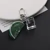 Llavero de Cubito de Hielo de Limón Lindo y Fresco DIY Colgante para Bolso Hecho a Mano Materiales Accesorios Pequeños