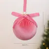 Nuevo colgante de bola de tela navideña con lazo transfronterizo diy2 Arreglo de escena navideña Decoración de árbol de Navidad