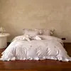 Juego de Cama Infantil de Algodón Australiano 100S con Bordado de Caballo y Borde de Volantes, Cuatro Piezas con Textura Delicada