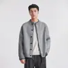 Também Pare 2026 Feriado de Outono Conjunto de Duas Peças Suéter Cardigan Masculino Preguiçoso Malha Pesada Roupa Exterior Suéter Jaqueta com Toque de Luxo