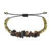 Pulsera de Grava de Cristal de Color Natural Pulsera Simple Combinable Cadena para Mujer Pulsera Ajustable de Piedra Irregular