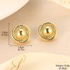 Pendientes Retro Elegantes Europeos y Americanos Estilo Ins Estilo Metálico Simples Personalizados Pendientes Metálicos Corazón Geométricos Cóncavos y Convexos