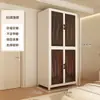 Guarda-Roupa Simples para Quarto, Uso Doméstico, Moradia Alugada, Armário de Armazenamento de Metal de Aço Carbono Resistente e Durável, Montado para Apartamentos Pequenos