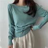 Camiseta básica de otoño e invierno 2024 para mujer, suéter exterior de manga larga para mujer, talla grande, top interior para mujer, suéter de terciopelo Andy fino