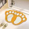 Alfombra de Baño con Forma de Oso Lindo, Falso Cachemir, Absorbente de Agua, Antideslizante, Elimina Polvo, Engrosada, Duradera, Fácil de Cuidar