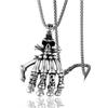 Colar Caveira Garra Fantasma Chiba Masculino Tendência Hip-Hop Retrô Personalizado Corrente Longa para Suéter Pingente Masculino