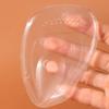 Almofada de Silicone Transparente Invisível para Sapatos de Salto Alto Redutora de Pressão Absorvente de Choque Antiderrapante Anti-Desgaste Espessada Ajuste de Meio Tamanho para Parte da Frente do Pé