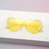 Óculos de Sol Transparentes Cor Gelatina Amor para Homens e Mulheres Óculos de Sol Coração Pêssego Transfronteiriços Europeus e Americanos Óculos de Sol Coração Peça Única