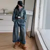 Conjunto de Mezclilla para Niñas Primavera y Otoño 2026 Nueva Moda Estilo Coreano Mono de Mezclilla con Cremallera para Niños Mayores Moderno
