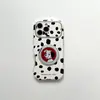 Design de Cachorro Fofo com Manchas de Vaca Preto e Branco Adequado para Capa de Celular Apple 17, Capa Macia à Prova de Choque com Cobertura Total para iPhone 16 com Suporte 3D