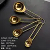 Conjunto de 4 Colheres Medidoras em Forma de Ovo de Aço Inoxidável, Ferramentas de Confeitaria, Colher Medidora Doméstica com Escala, Colher Medidora para Café, Farinha, Temperos