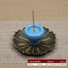 Placa de incenso de fluxo de retorno suporte de incenso de cerâmica decoração interna de estilo japonês para incenso de linha de Buda atacado placa de incenso de lótus base de incenso suporte de incenso