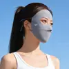 Máscara Facial de Proteção Solar de Verão Estilo Jiaoxia para Mulheres, Seda Gelada de Nylon, Fresca e Respirável, Proteção Solar para Ciclismo, Proteção UV