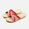 Pantuflas de Masaje Pantuflas de Lino Verano para Mujer Interior Hogar Zapatos de Hombre Pareja Antideslizante Tela para el Hogar Verano