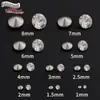 Zircón Redondo AAA Chapado Zircón de Espalda Puntiaguda Diamante Multifacético Deslumbrante DIY Arte de Uñas Cristal Sintético Zircón