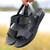 Sandalias de cuero para playa de verano para hombre, 2023, nuevas sandalias de conducción de piel de vaca, de doble uso, para hombres de mediana edad y mayores.