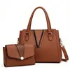 2026 Novo Estilo Patchwork Cor Color Block Tendência da Moda Conjunto de Duas Peças Bolsa Feminina Estilo Coreano Versátil Bolsa Tote de Grande Capacidade