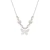 Collar de Perlas de Imitación Mariposa para Mujer, Estilo Ins de Lujo Ligero con Diseño de Nicho, Moda Simple de Alta Gama, Versátil y Fresco Regalo