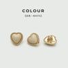 Suéter de punto con botones metálicos de corazón de alta gama, cárdigan con botones de corazón de melocotón, botones decorativos en forma de corazón, accesorios para camisas y vestidos.