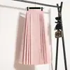 Roupas Femininas Plus Size 2026 Outono Novo Estilo Meninas Gordas Estilo Chinês Seda Falsa Flor Borboleta Barra Larga Saia Cintura Alta Comprimento Médio Saia Ma Mian