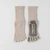 Calcetines de Yoga de Cinco Dedos, Estilo Delgado de Verano, Calcetines Profesionales Antideslizantes de Media Caña para Mujer, Calcetines Deportivos Específicos para Pilates, Calcetines Fitness de Dedos Divididos