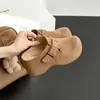 Mocasines deslizables estilo Birkenstock con plataforma extragruesa de 9CM, fáciles de usar, punta cerrada, diseño de media zapatilla, zapatos versátiles para mujeres petite