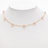 Europa y Estados Unidos joyería transfronteriza cristal de color flor de perla flor de acero inoxidable sensación de diseño estilo ins collar de acero de titanio mujeres