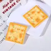 Accesorios de Hebilla de Zapato DIY Accesorios para la Cabeza de Niñas Galleta Cuadrada Artificial Resina Accesorios Pequeños Juguetes de Comida en Miniatura Pasadores Creativos