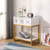 Gabinete de Almacenamiento Estilo Simple Transfronterizo Estante de Almacenamiento de Hierro Vintage Madera Maciza Gabinete de Entrada Pintado Gabinete de TV para Apartamento Pequeño
