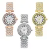 Reloj para Mujer Estilo Romano Incrustado con Diamantes Estilo Inglés, Popular Set de Pulsera Weiying, Relojes de Pulsera para Mujer al por Mayor