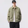 Casaco Masculino Primavera e Outono Tamanho Grande Plus Size Confortável Solto Casual Versátil Gola Top Jaqueta Masculina