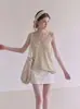 Camisola de tirantes con escote en V y pedrería brillante para mujer, verano de alta gama y lujo, juvenil y elegante, top sin mangas de moda para chicas a la moda