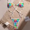 Bikini nuevo europeo y americano 2027 comercio exterior transfronterizo trajes de baño Amazon bikini sexy con cordones traje de baño de dos piezas para mujer