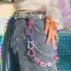All-Match Hip-Hop Calças Chain ins Trendy Internet Celebrity Pants Rainbow Resina Pendurado Corrente Estilo Punk Corrente Destacável