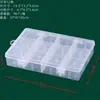 Caja de Almacenamiento con Inserto Extraíble Caja de Plástico PP Transparente Accesorios DIY para Uñas Caja de Cosméticos Caja de Almacenamiento de Escritorio